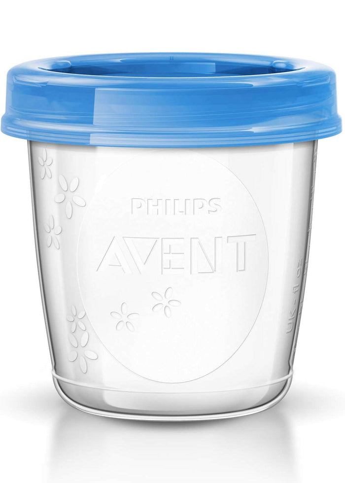 Philips AVENT Breast Milk Storage Cups And Lids, 10 6oz Containers.
