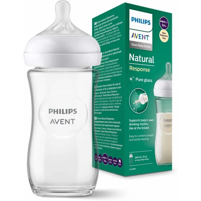 Philips Avent Natural Glass Feeding Bottle (1 Month, 240ml)