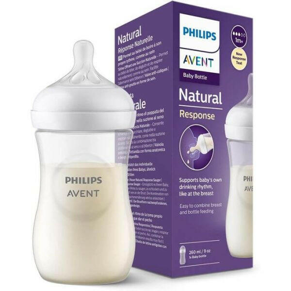 Philips Avent Natural Response Baby Bottles 260 ml (+1 Month)