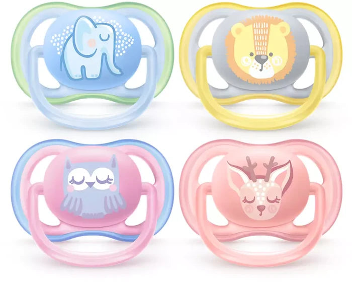 Philips Avent Ultra Air Free-flow Pacifier/Soother, 0-6 Months, Mixed, Deco, 2 pcs