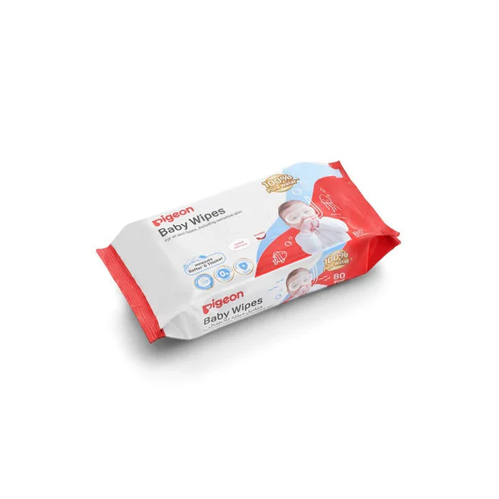 Pigeon Baby Wipes 100% Pure Water, 80pcs