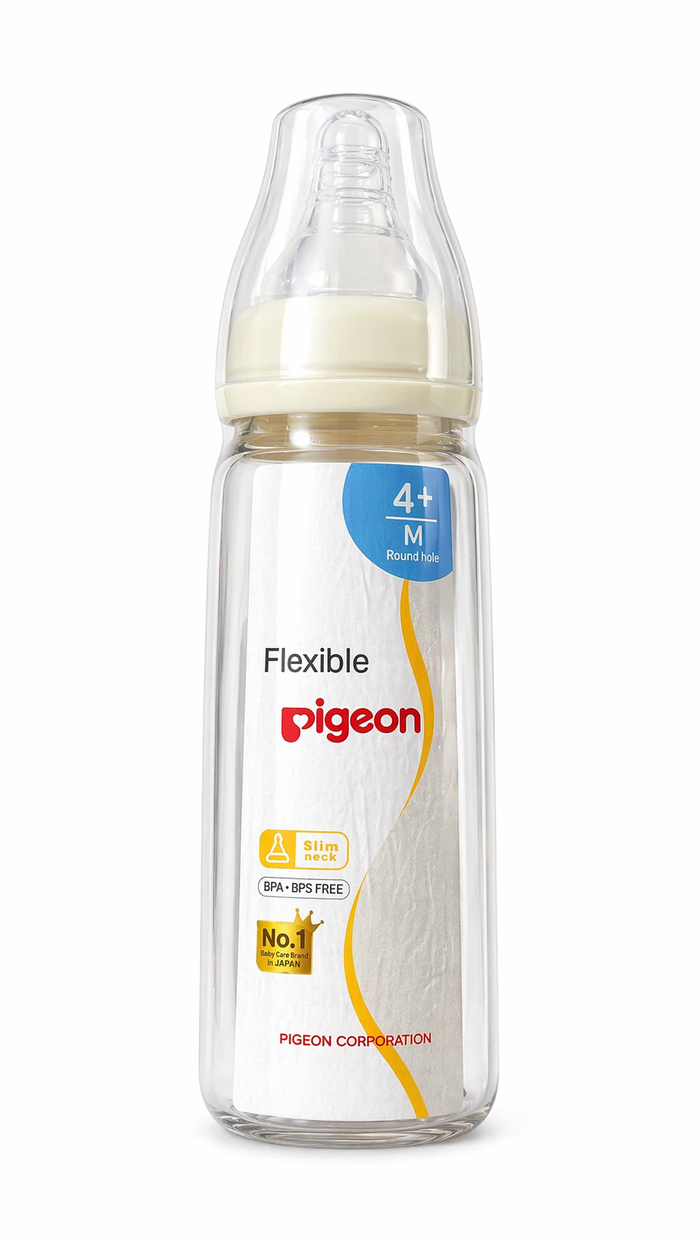 Pigeon Glass Flexible Slim Neck, 200ml, 4m+
