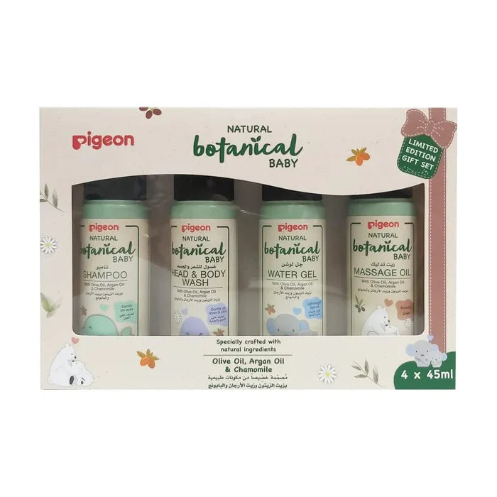 Pigeon Natural Botanical Baby, Travel Set, 4 x 45ml