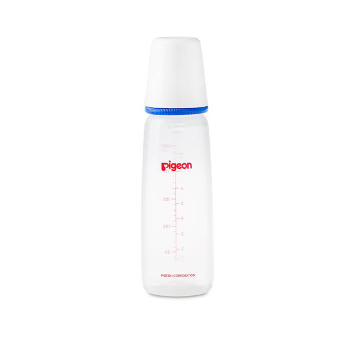 Pigeon Plastic Bottle Slim Neck - 240 ML (White Cap)