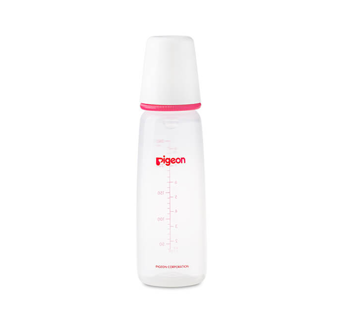 Pigeon Plastic Bottle Slim Neck - 240 ML (White Cap)