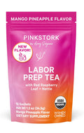 Pink Stork Organic Red Raspberry Leaf Labor Prep Tea - Mango-Pineapple (15 Sachets)
