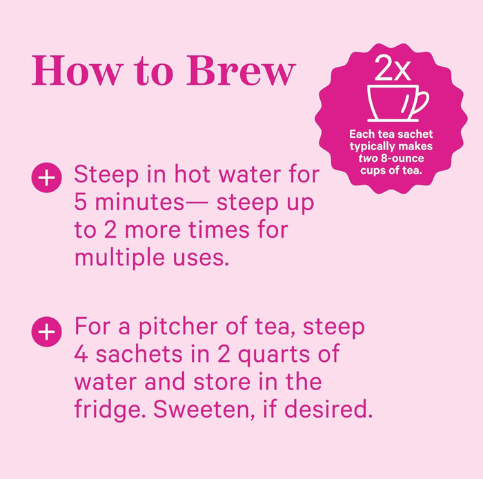 Pink Stork Organic Red Raspberry Leaf Labor Prep Tea - Mango-Pineapple (15 Sachets)