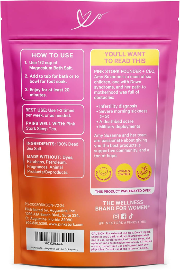 Pink Stork Pregnancy Bath Flakes Magnesium Bath Salts for Pregnant Women