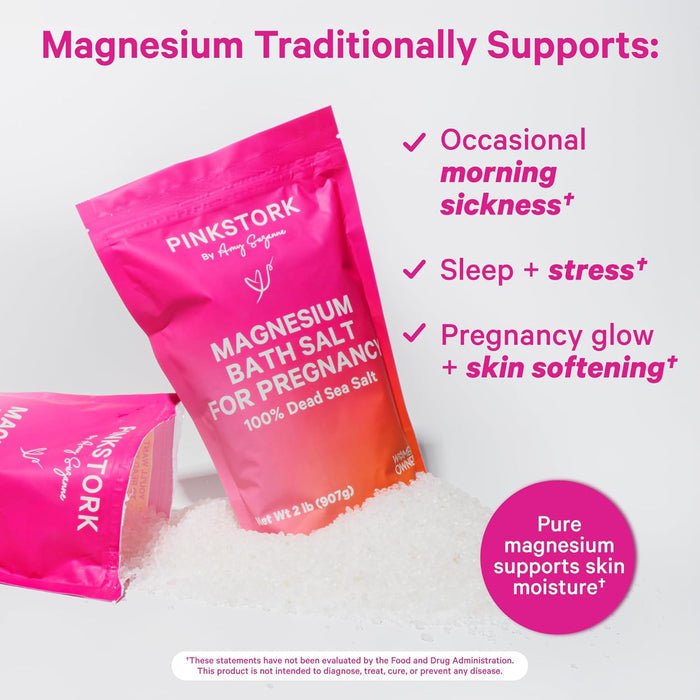 Pink Stork Pregnancy Bath Flakes Magnesium Bath Salts for Pregnant Women