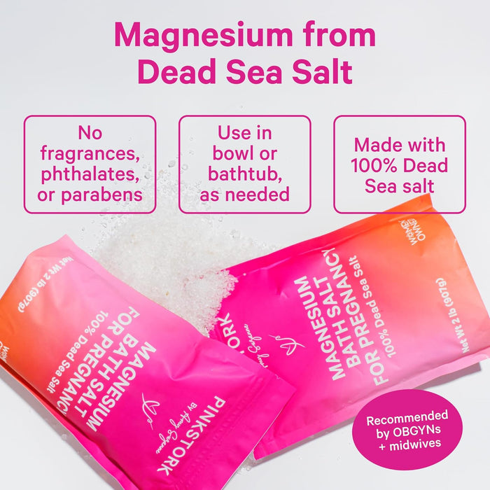 Pink Stork Pregnancy Bath Flakes Magnesium Bath Salts for Pregnant Women