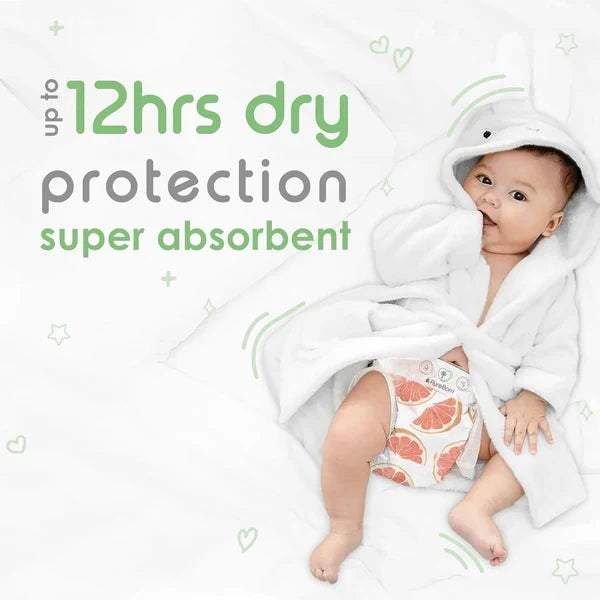PureBorn Organic Bamboo Nappies (Size 2)