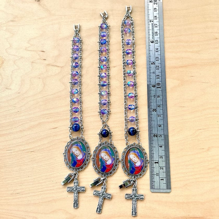 Purple Czech Prayer Bracelet