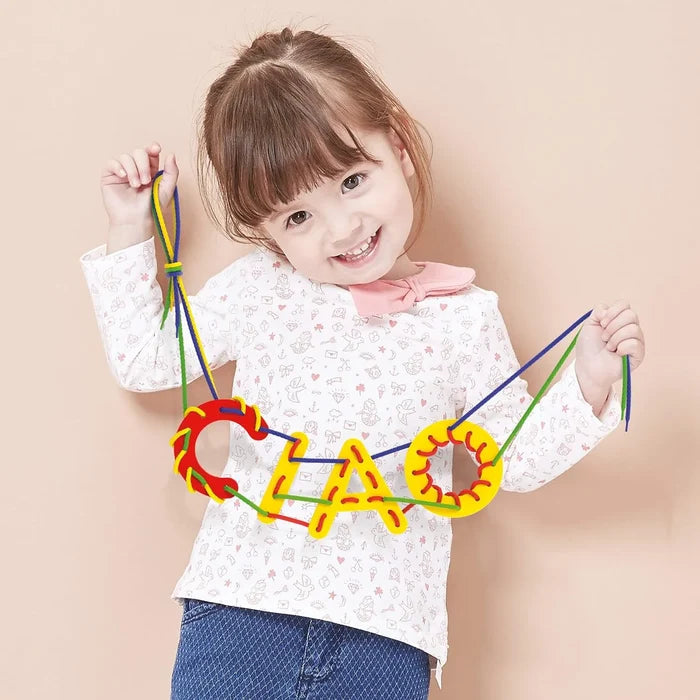 Quercetti Play Montessori Lacing ABC+123