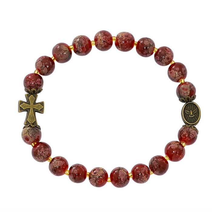Red Holy Spirit Stretch Bracelet