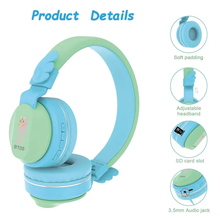 Riwbox Wireless Wings Foldable Headphones