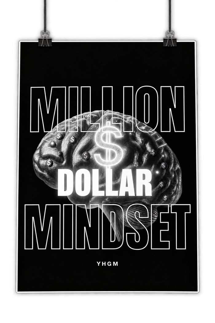 YHGM Million Dollar Mindset rolled wall art poster, photo 1