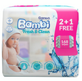 Sanita Bambi Fresh & Clean Baby Wet Wipes, 168pcs
