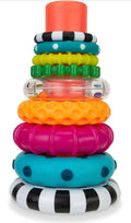 Sassy Stacks of Circles Stacking Ring STEM Learning Toy, 9 Piece Set, Age 6+ Months.