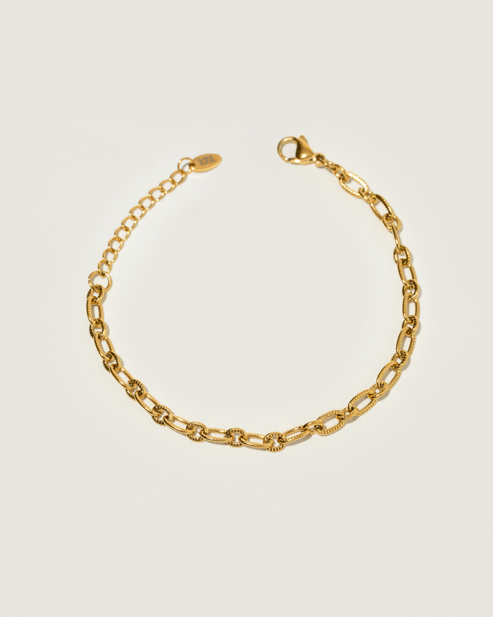 Sculpted chain bracelet - Frosted petals