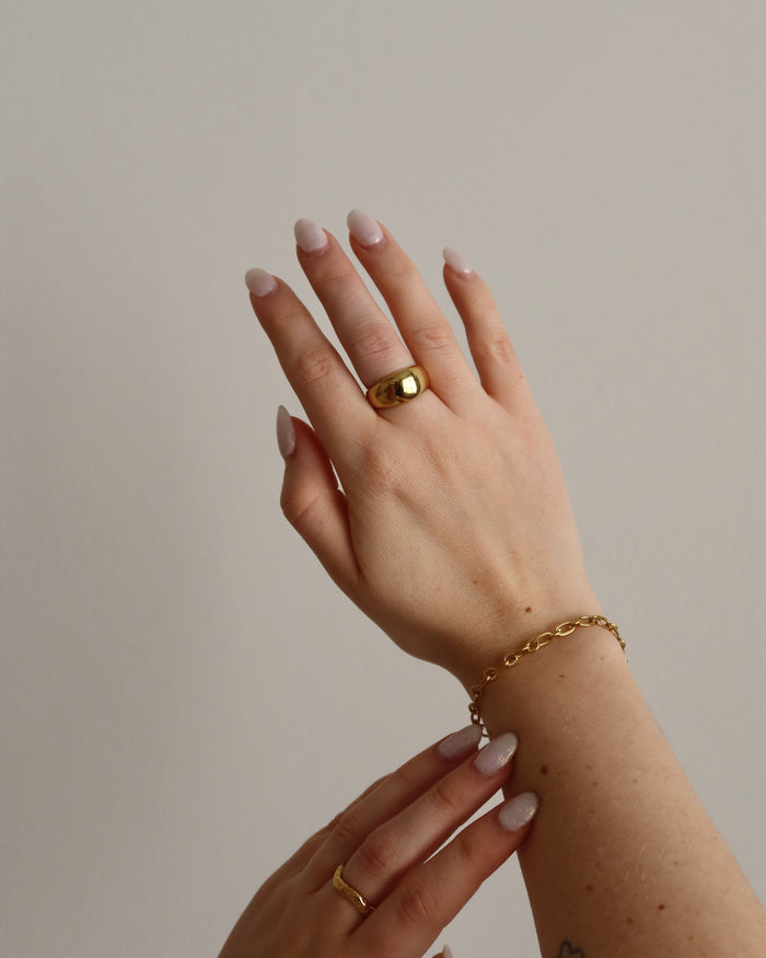Sculpted chain bracelet - Frosted petals