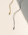 Seashell cross necklace