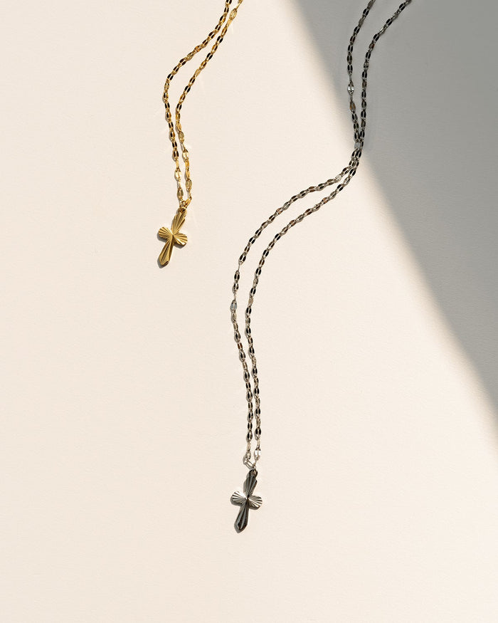 Seashell cross necklace