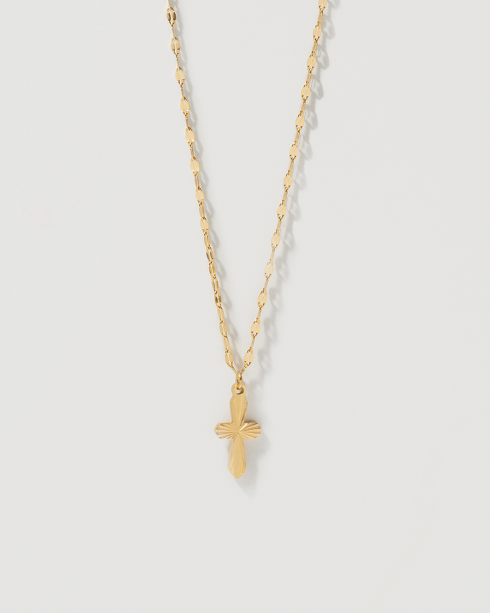 Seashell cross necklace