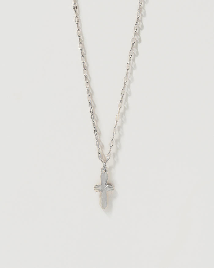 Seashell cross necklace