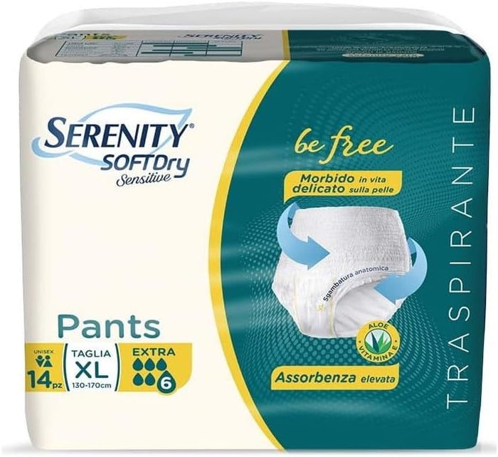 Serenity Soft Dry Pants Sensitive Be Free, XL, 14pcs