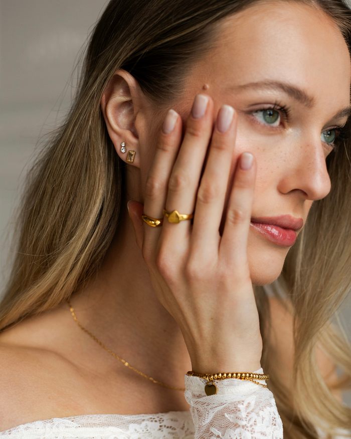 Set Rectangle Duo Studs