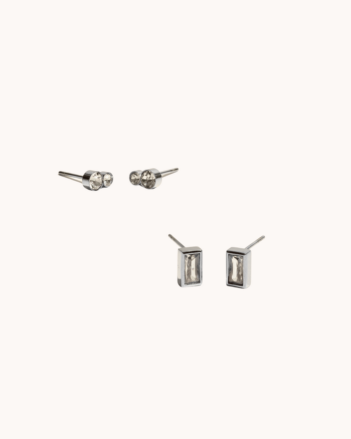 Set Rectangle Duo Studs