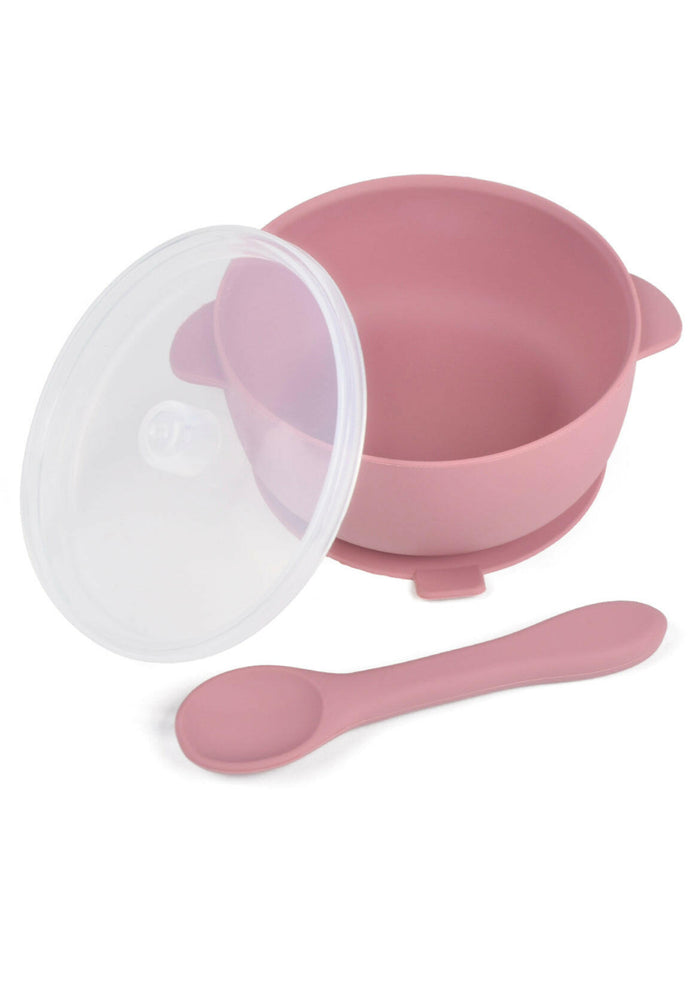 Silicone Suction Baby Bowl with Lid - BPA Free.