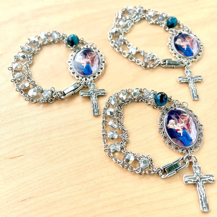 Silver Madonna Prayer Bracelet