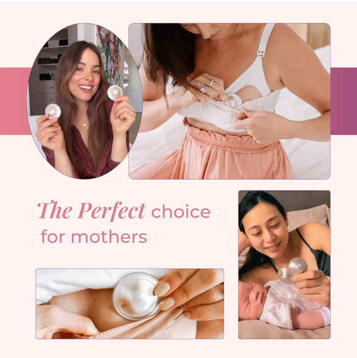 Silverette Nipple Covers for Breastfeeding With O-Feel Silicone Rings