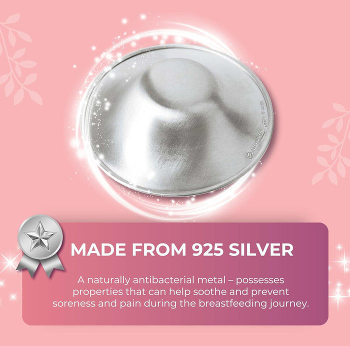 Silverette Nipple Covers for Breastfeeding With O-Feel Silicone Rings