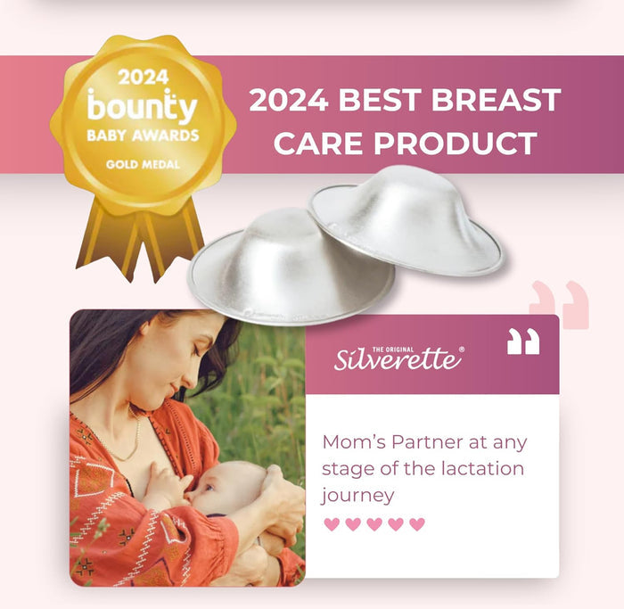 Silverette Nipple Covers for Breastfeeding With O-Feel Silicone Rings