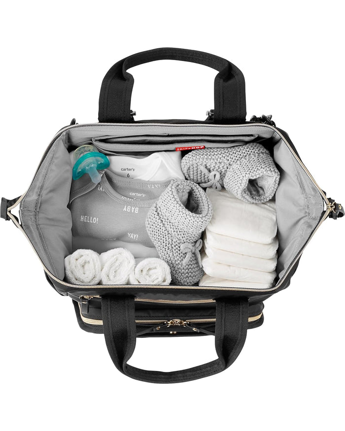 Skip Hop Diaper Bag Backpack, Mainframe Large Capacity, Black
