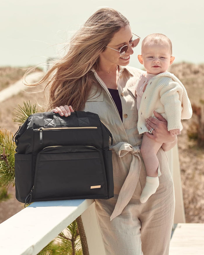 Skip Hop Diaper Bag Backpack, Mainframe Large Capacity, Black