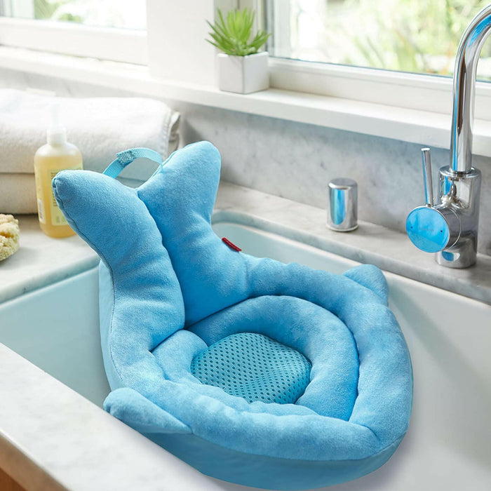 Skip Hop Baby Bathtub, Newborn Softspot Sink Bather, Moby, Blue.