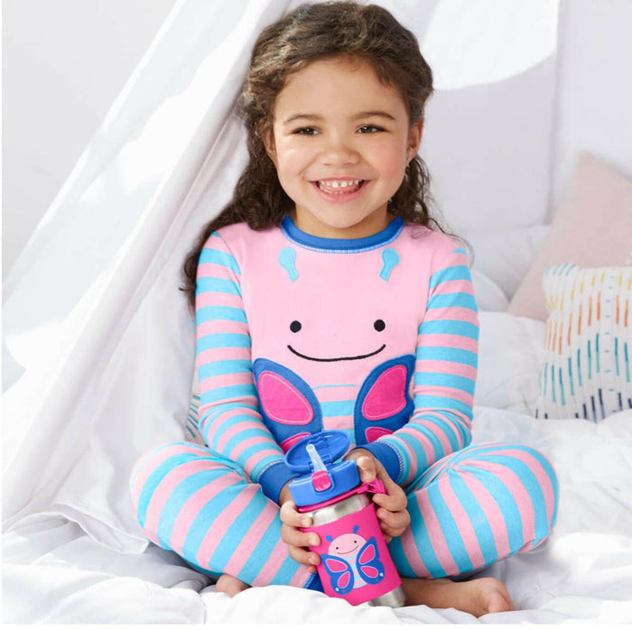 Skip Hop Zoo Stainless Steel Straw Bottle Butterfly.