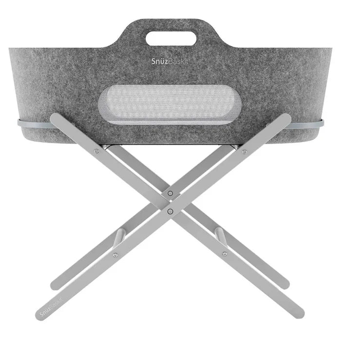 SnuzBaskit Dark Grey Moses Basket & Stand Set