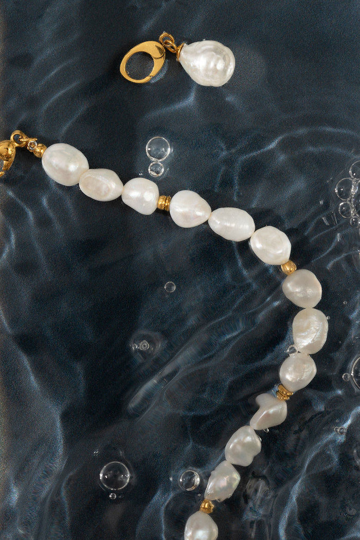 Soleil freshwater pearl bracelet - Textures