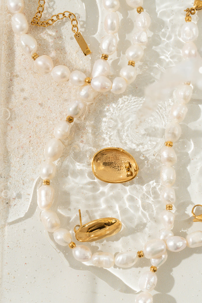 Soleil freshwater pearl necklace - Textures