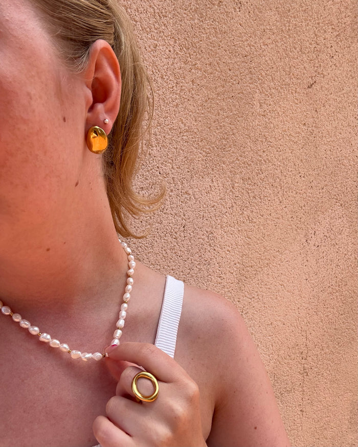 Soleil freshwater pearl necklace - Textures