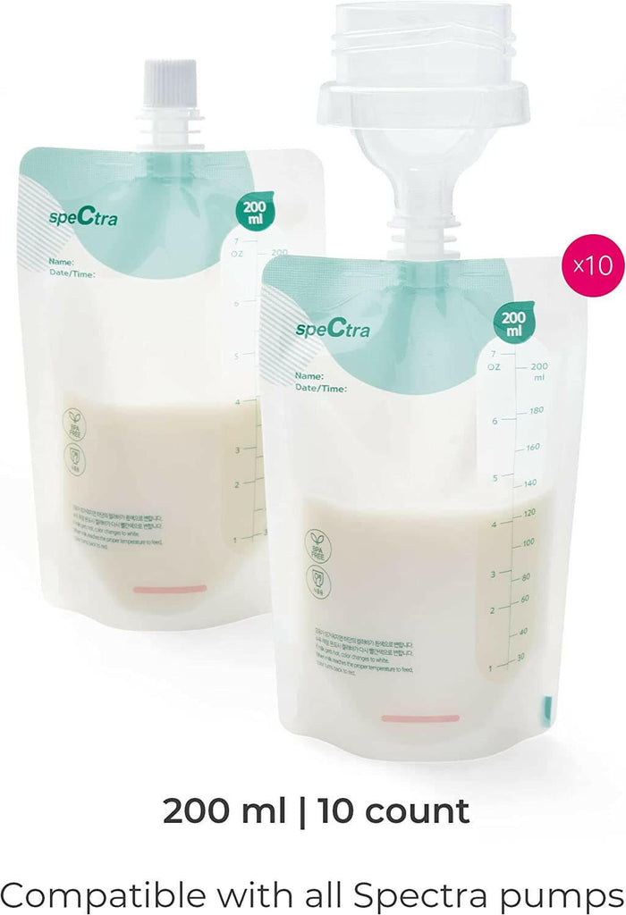 Spectra Easy Milk Storage Bag with Connector.