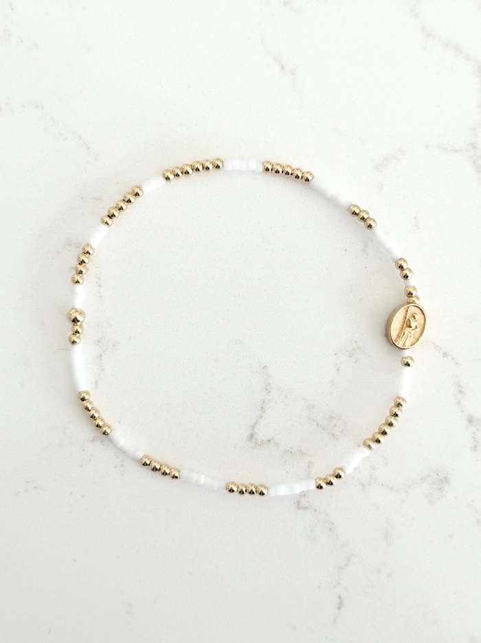 St. Joan of Arc Bracelet: Courage Teal / Adult Luxe (7.5")
