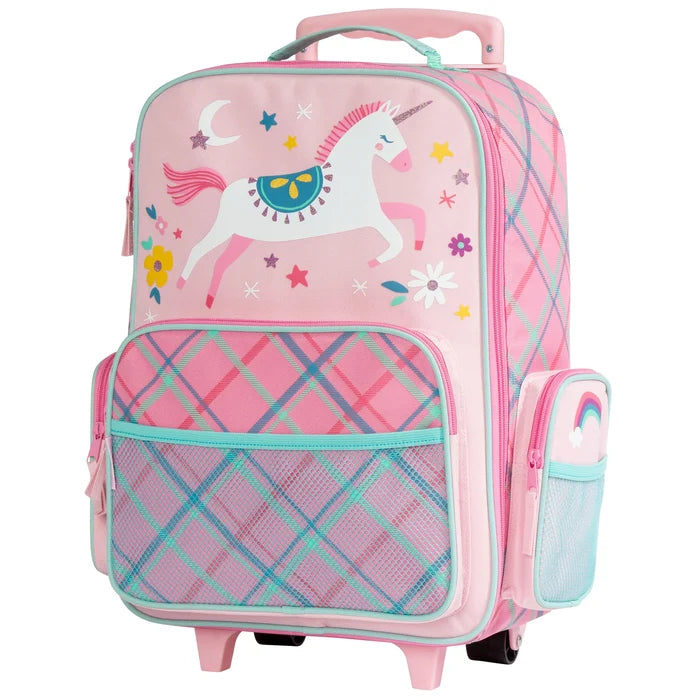 Stephen Joseph Classic Rolling Luggage, Pink Unicorn
