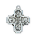 Sterling Silver 4-Way Medal 20"