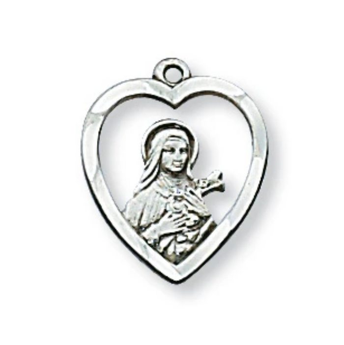 Sterling Silver St. Therese Pendant