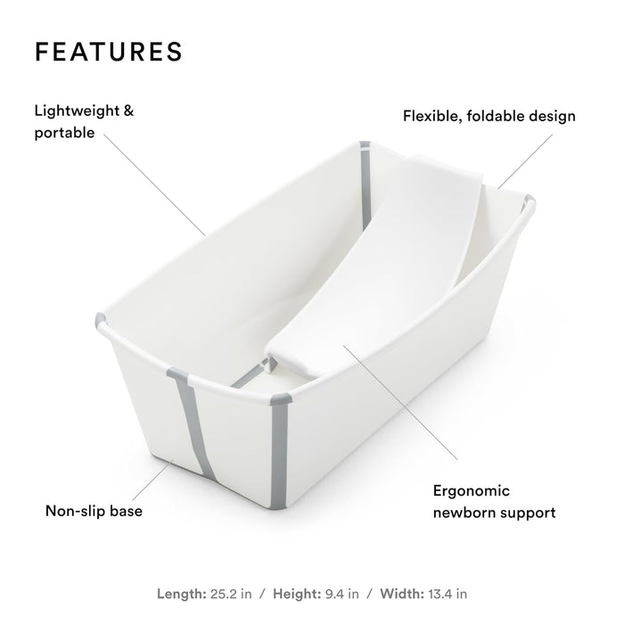 Stokke Flexi Bath + Newborn Support Bundle (White)
